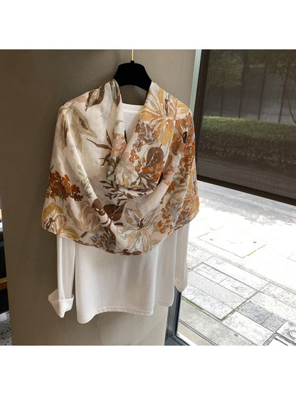 Scarvii - Vintage Print Long Shawl