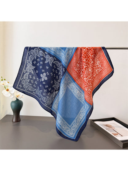 Scarvii - Square Scarf with Paisley Print
