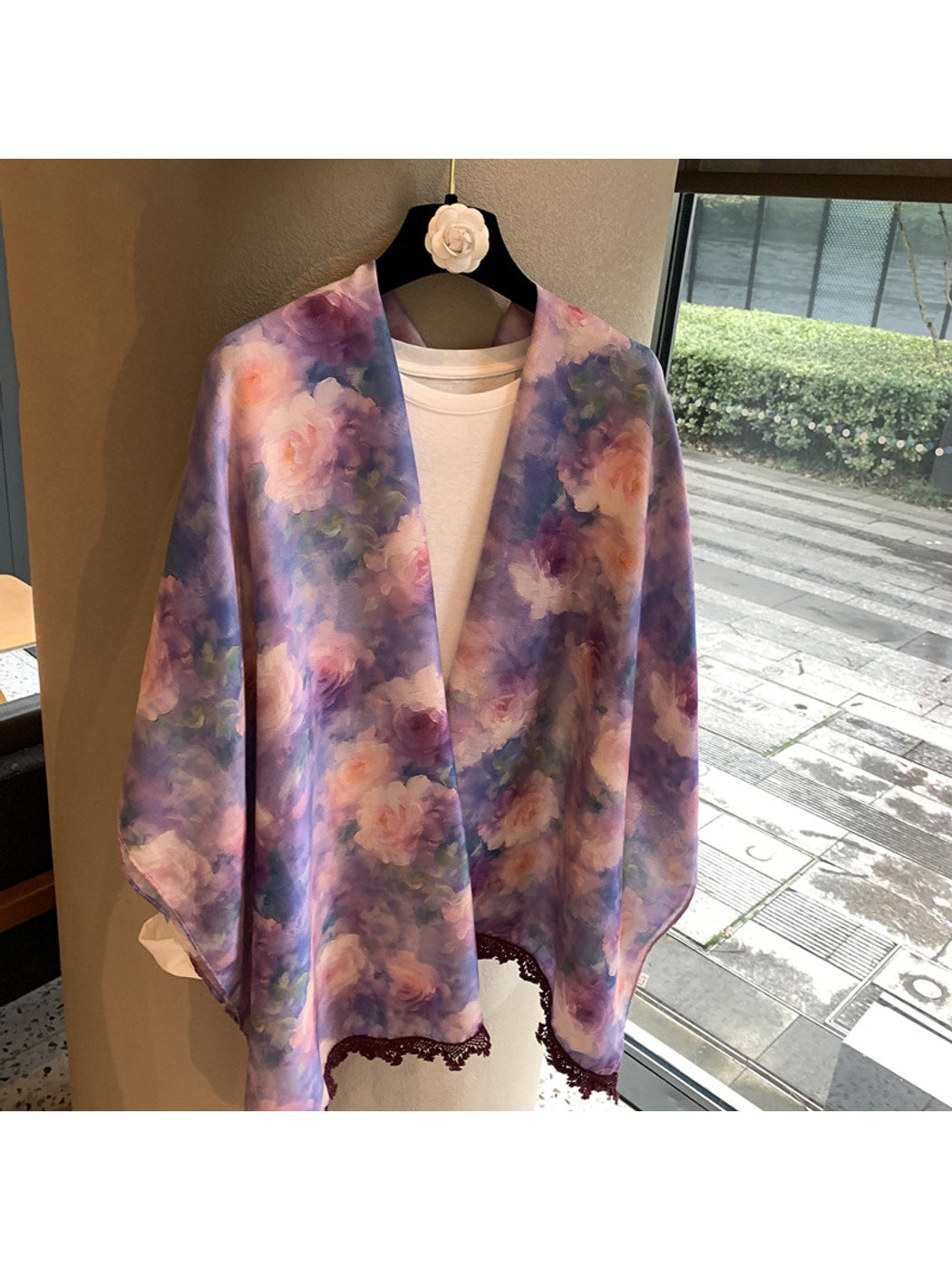 Scarvii - Watercolor Floral Rectangular Layering Scarf