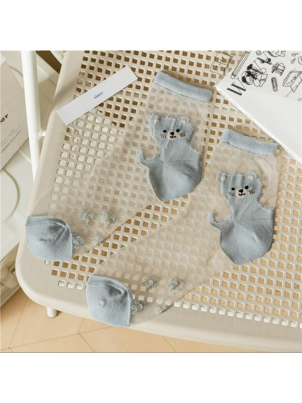 Rufia - Cute Cat Sheer Ankle Socks product image 6