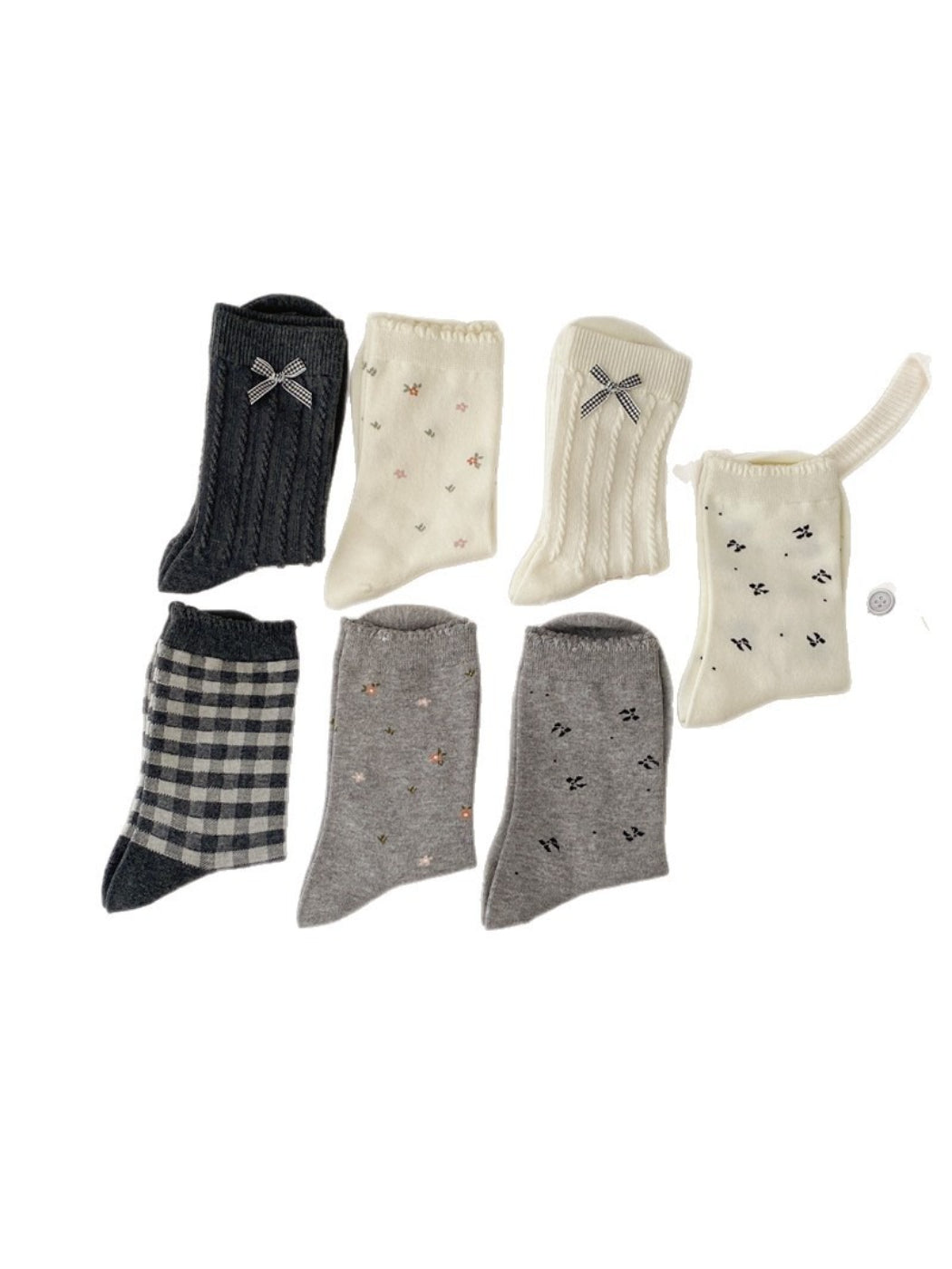 Rufia - Soft Patterned Everyday Crew Socks