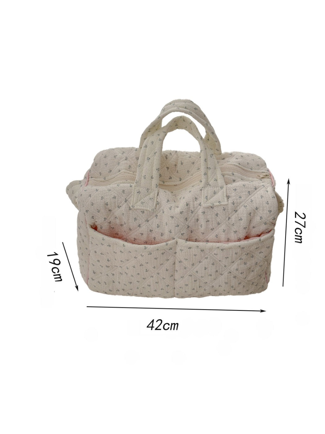 Cosbai padded floral travel bag displayed on flat surface