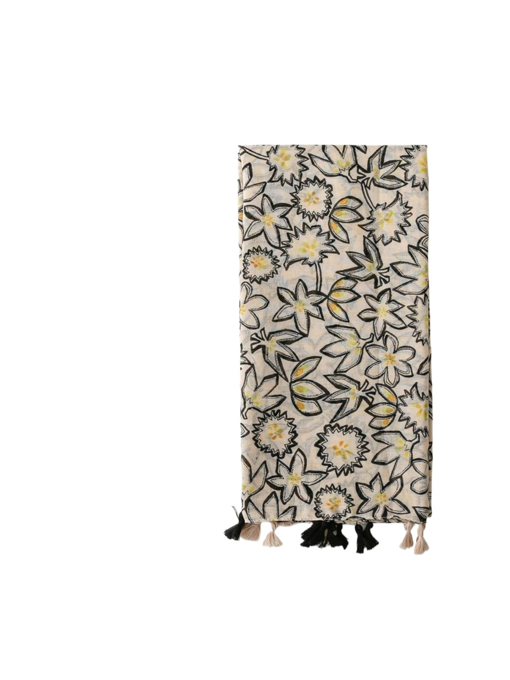 Scarvii - Sketch Floral Print Lightweight Scarf