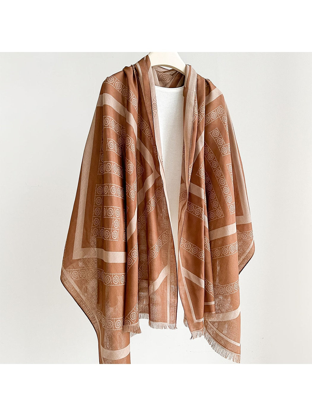 Scarvii - Vintage Geometric Print Summer Wrap Scarf