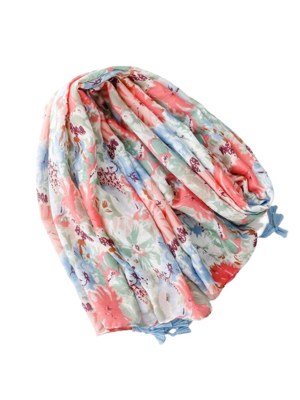 Scarvii - Soft Painterly Floral Pattern Scarf