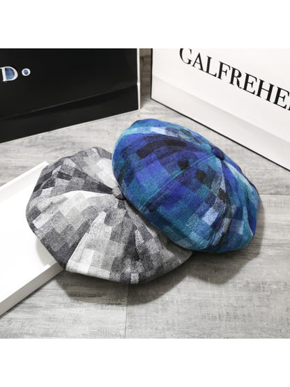 Haila - Colorblock Plaid Beret