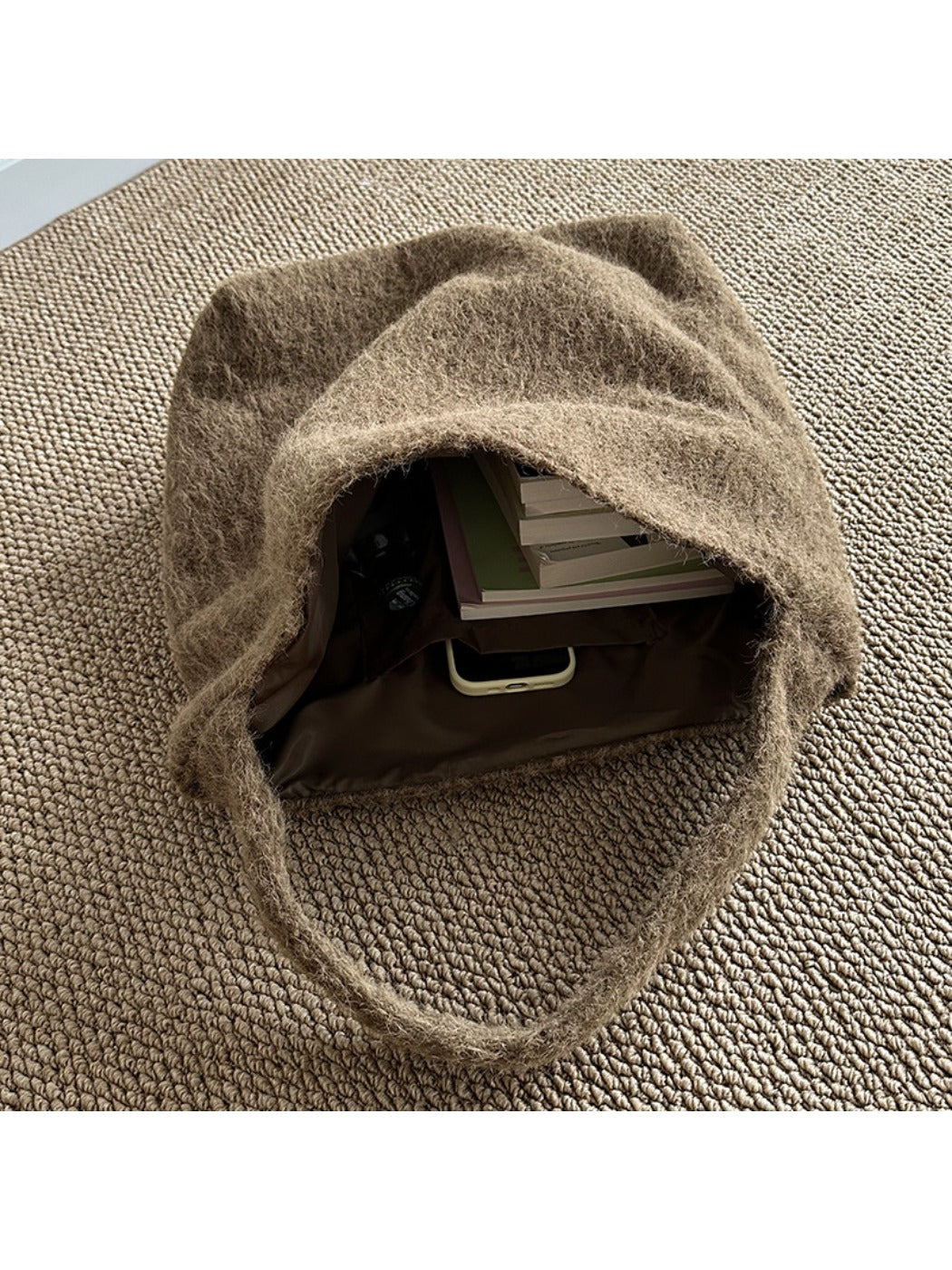 Cosbai – Winter Plush Bucket Bag & Handbag