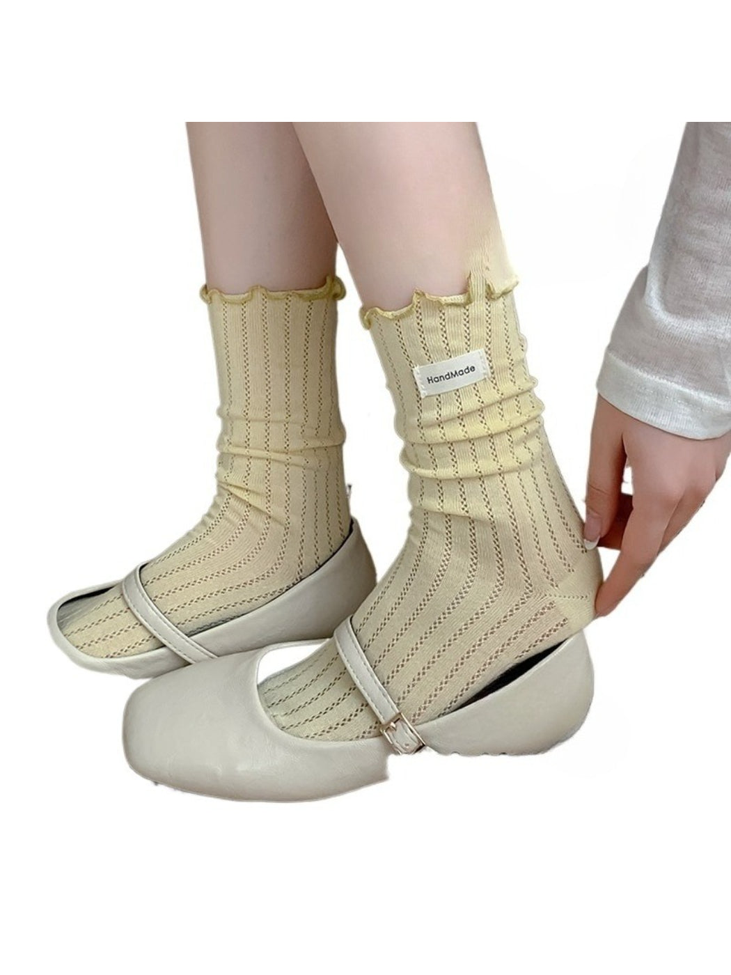 Rufia - Lightweight Knit Ruffle Crew Socks product image 1
