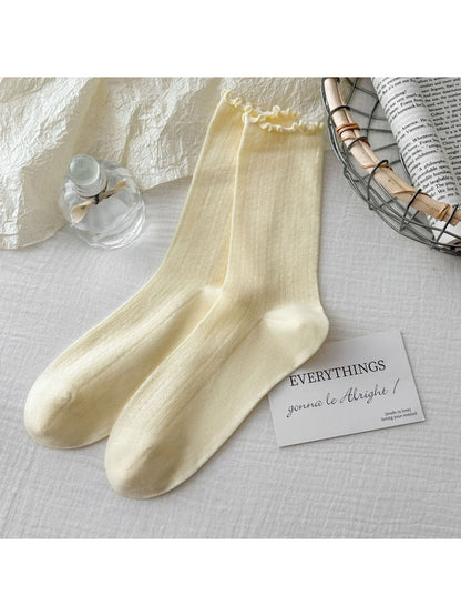 Rufia - Lettuce Edge Ribbed Crew Socks product image 7