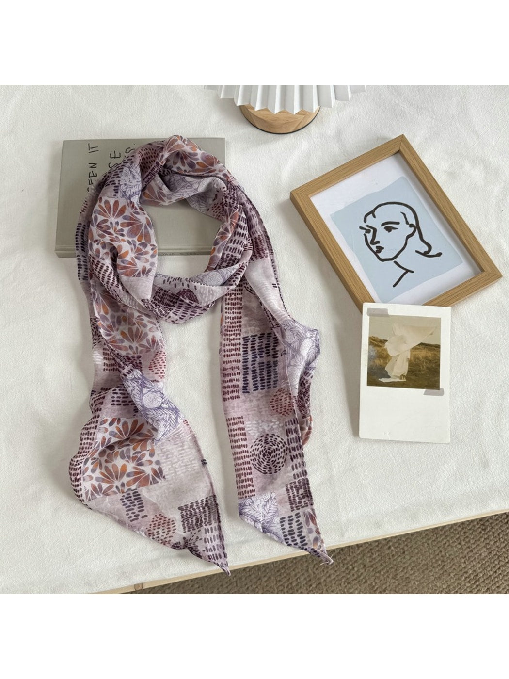 Scarvii - Romantic Style Minimal Printed Scarf