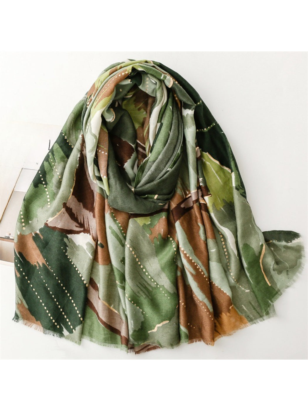 Scarvii - Abstract Botanical Brush Print Scarf