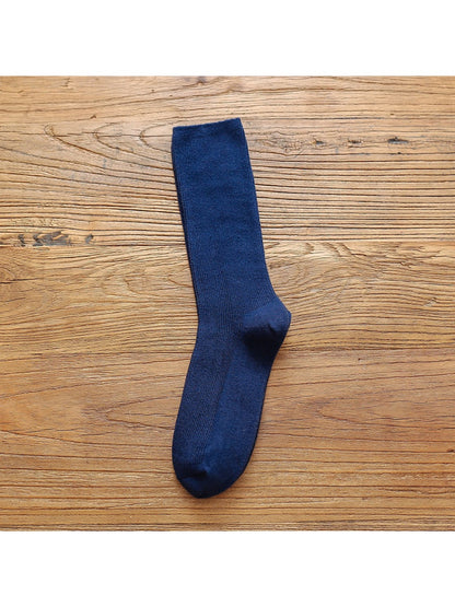 Rufia - Solid Color Mid-Calf Socks for Women