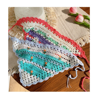 Scarvii floral triangle headscarf product photo 9