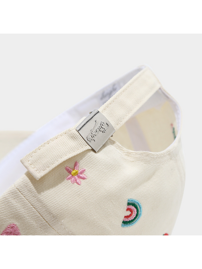 Haila - Fruit and Rainbow Embroidered Baseball Cap