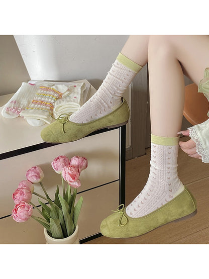 Rufia - Pastel Candy Dot and Stripe Crew Socks