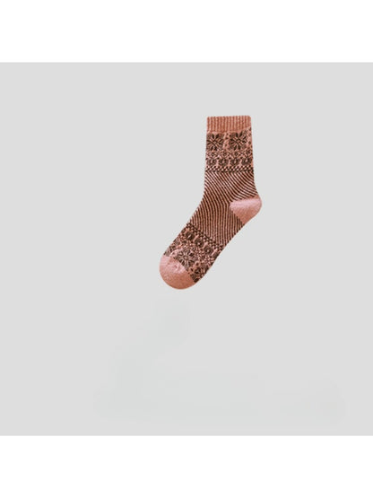 Rufia - Soft Geometric Knit Crew Socks
