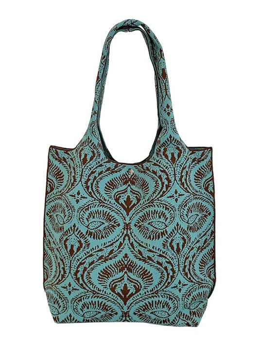 Cosbai - Vintage-patterned Shoulder & Tote Bag
