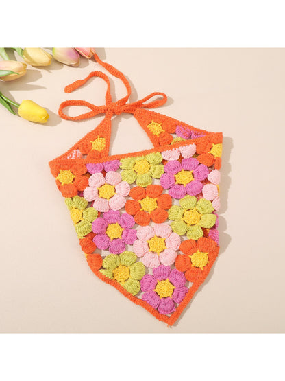 Scarvii Colorful Crochet Flower Tie Headband