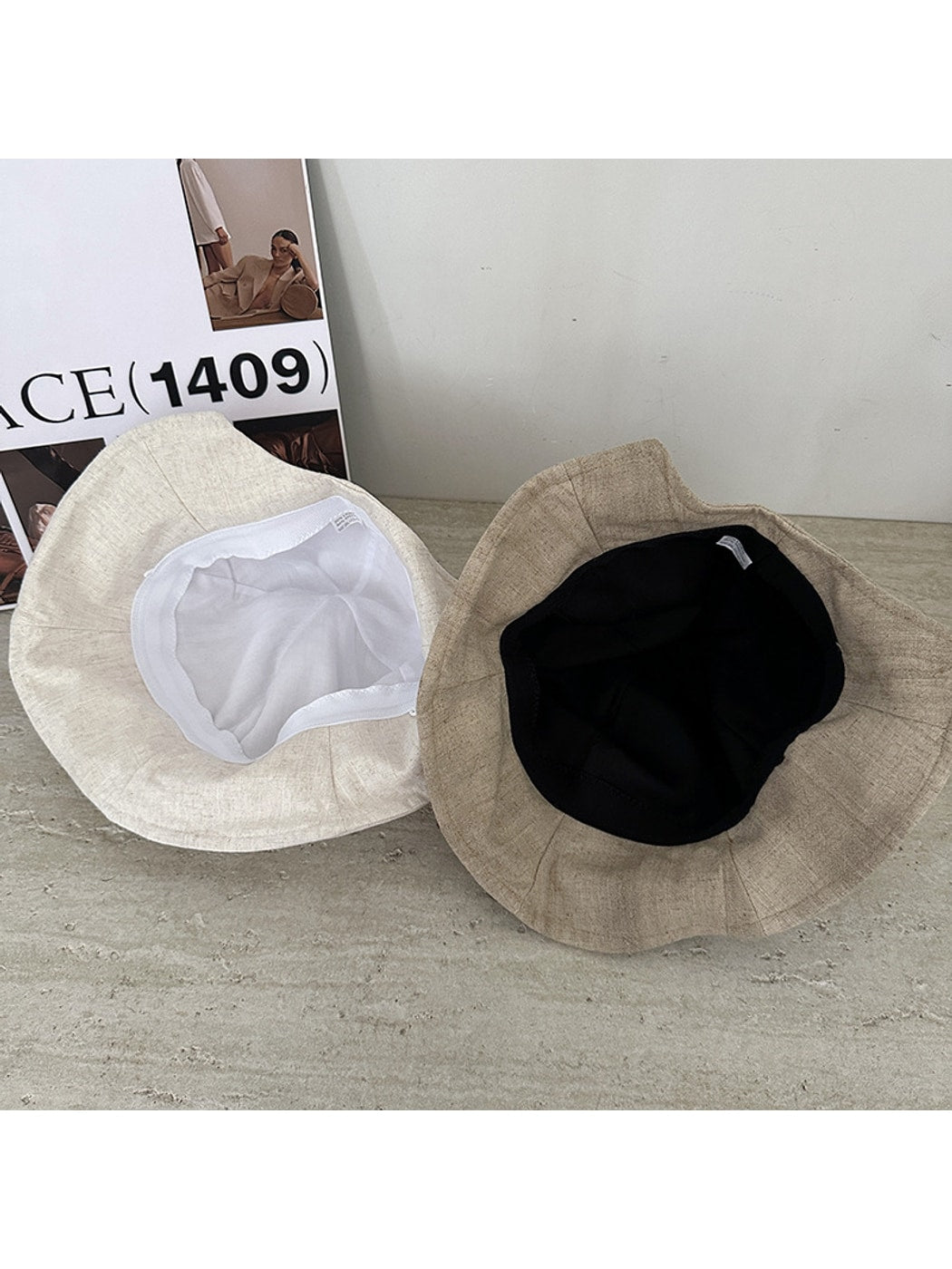 Haila - Solid Color Short Brim Round Crown Bucket Hat