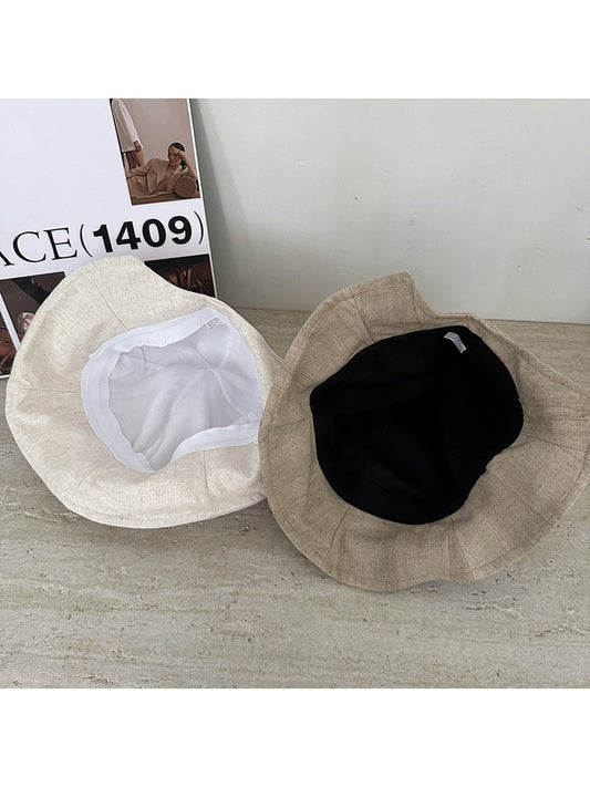 Haila - Solid Color Short Brim Round Crown Bucket Hat