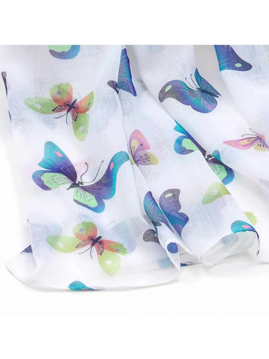 Scarvii - White Butterfly Print Scarf