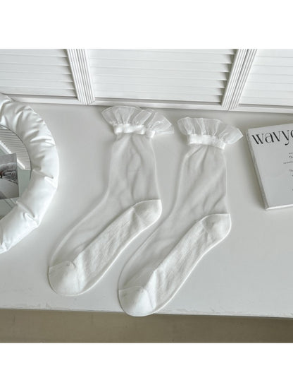 Rufia - Sheer Polka Dot Ruffle Socks product image 7