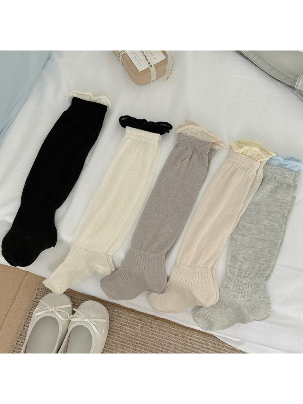 Rufia - Sweet Style Color Block Mid Calf Socks