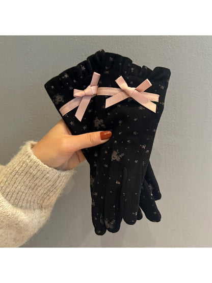 Gloving – Women's Touchscreen Gloves with Bow Accent