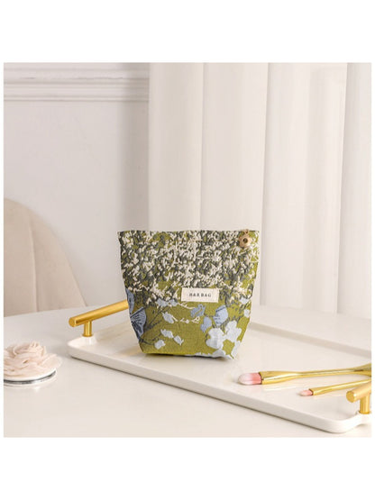 Cosbai - Jacquard Floral Cosmetic Bag