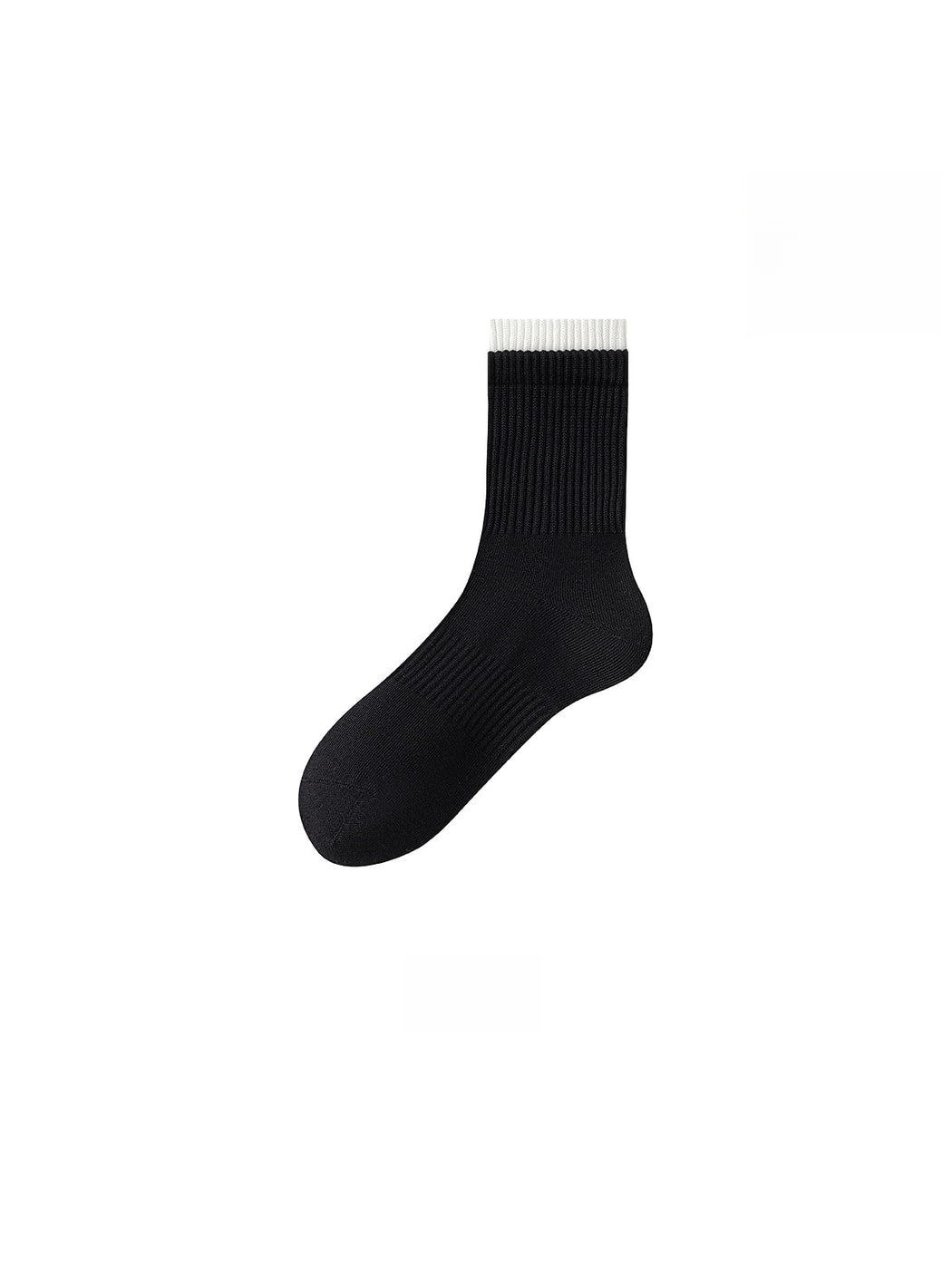 Rufia - Colorblock Double Cuff Casual Crew Socks
