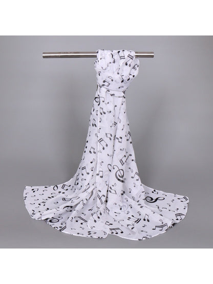 Scarvii - Spring Summer Music Note Print Scarf
