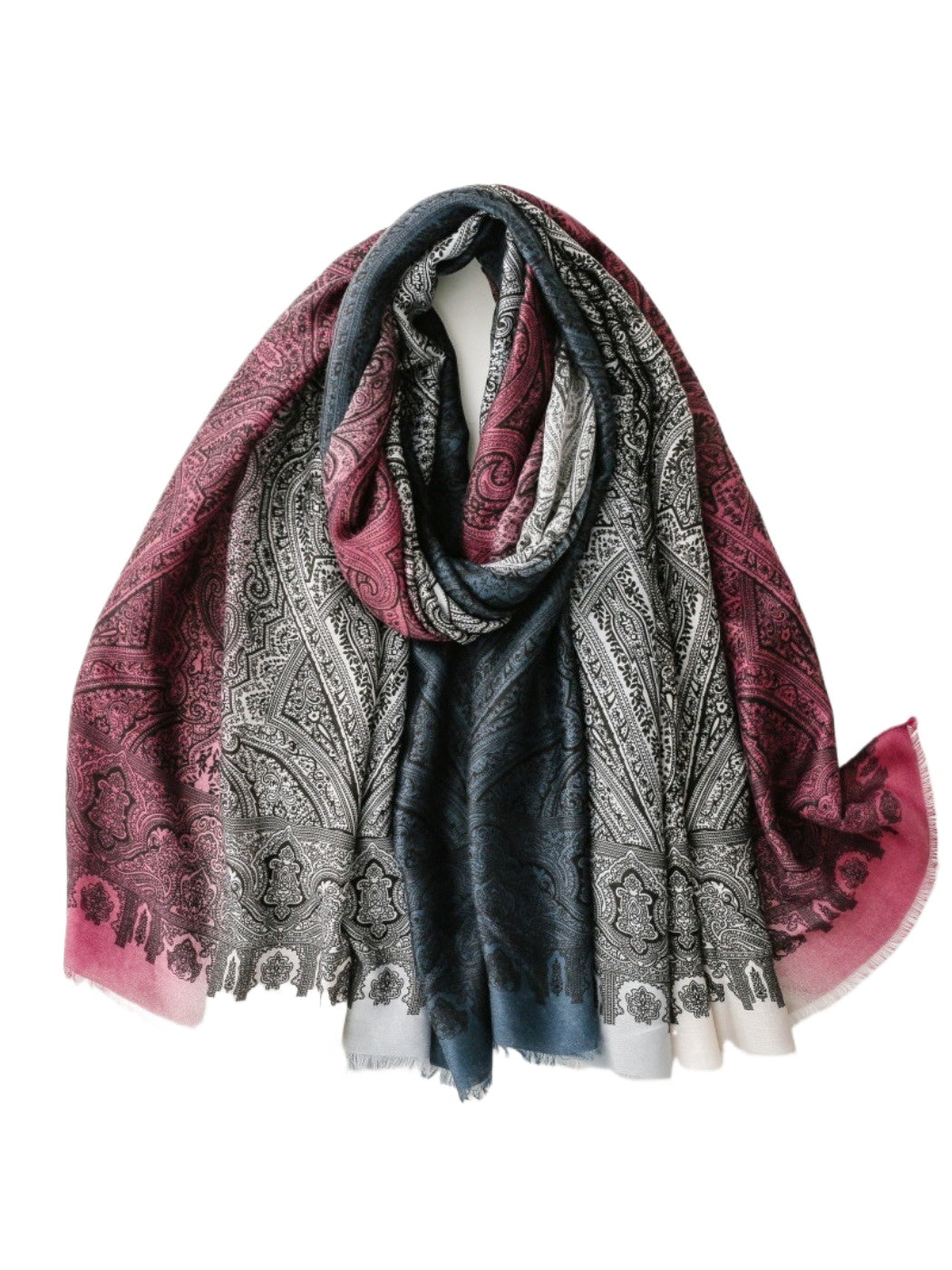 Scarvii - Paisley Gradient Winter Scarf