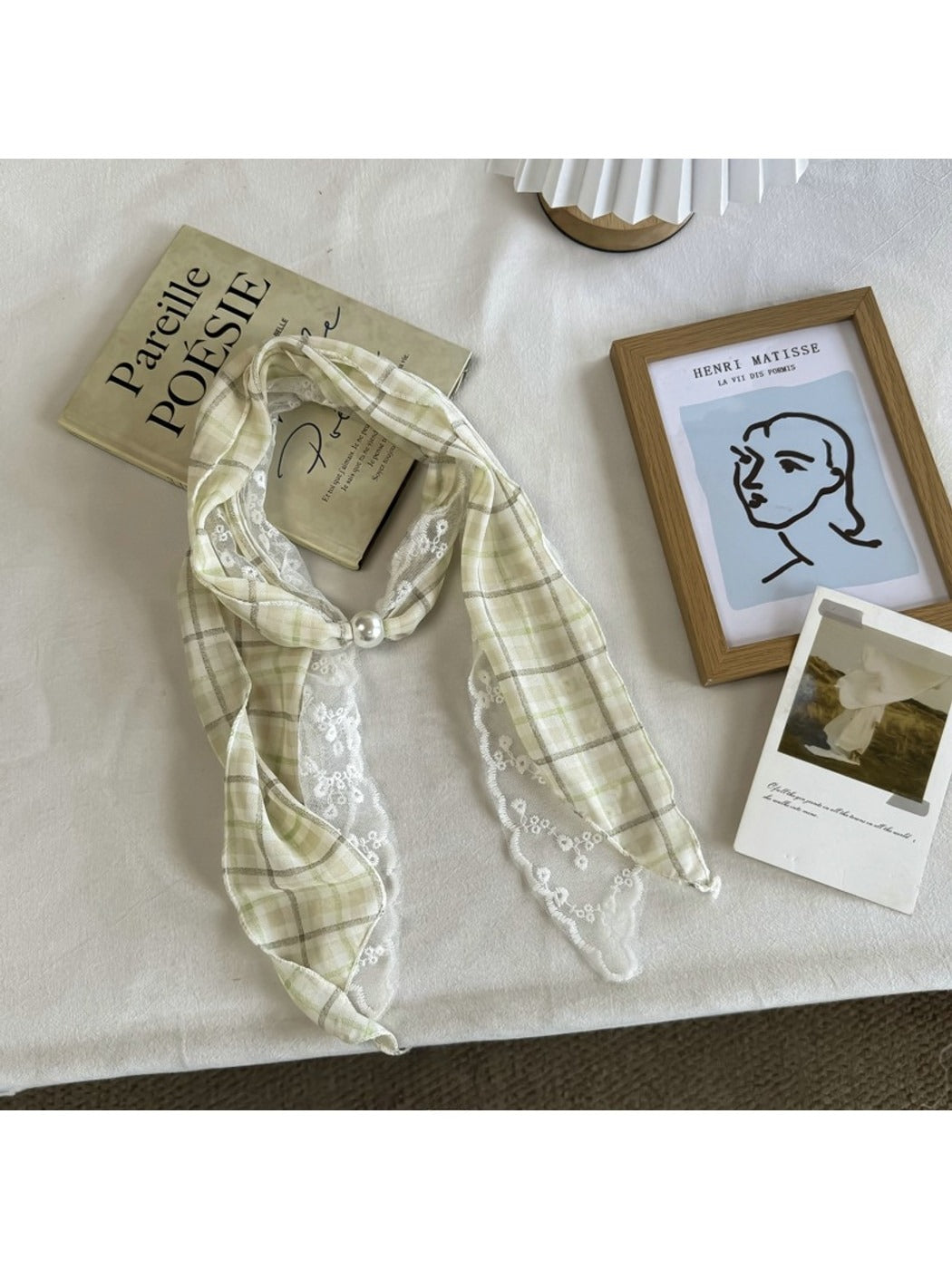 Scarvii - Plaid Lace Fresh Styling Scarf