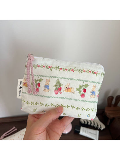 Cosbai - Sweet Pattern Zip Pouch Bag