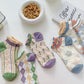 Rufia - Diamond Pattern Floral Ankle Socks