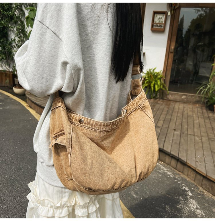 Vintage Denim Crossbody Bag