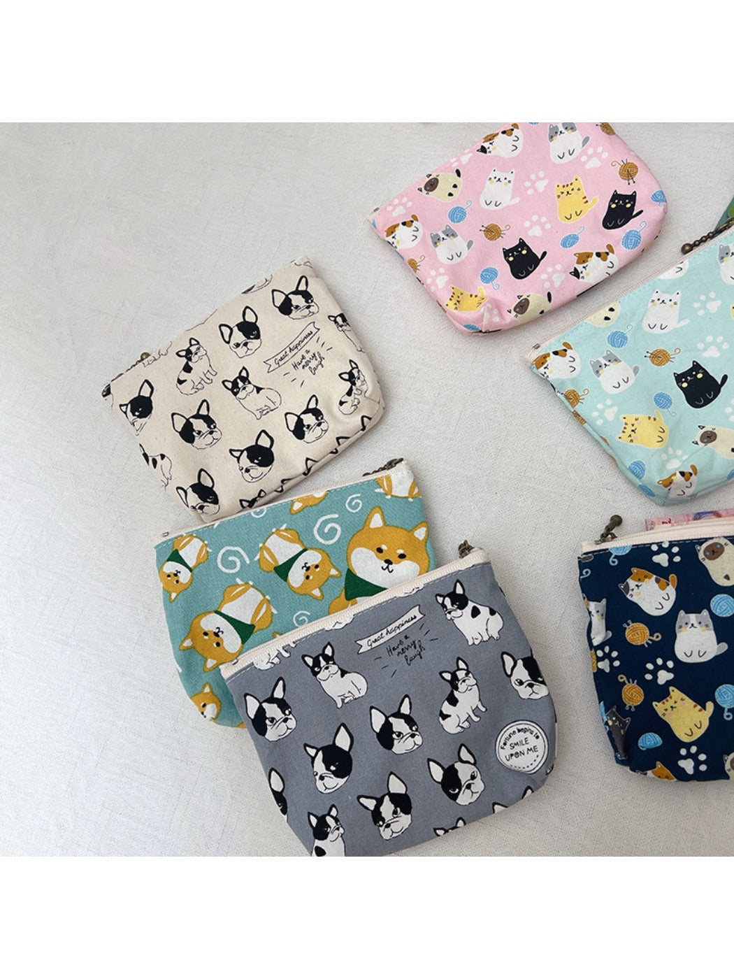 Cosbai small coin purse with a playful cartoon animal illustration
