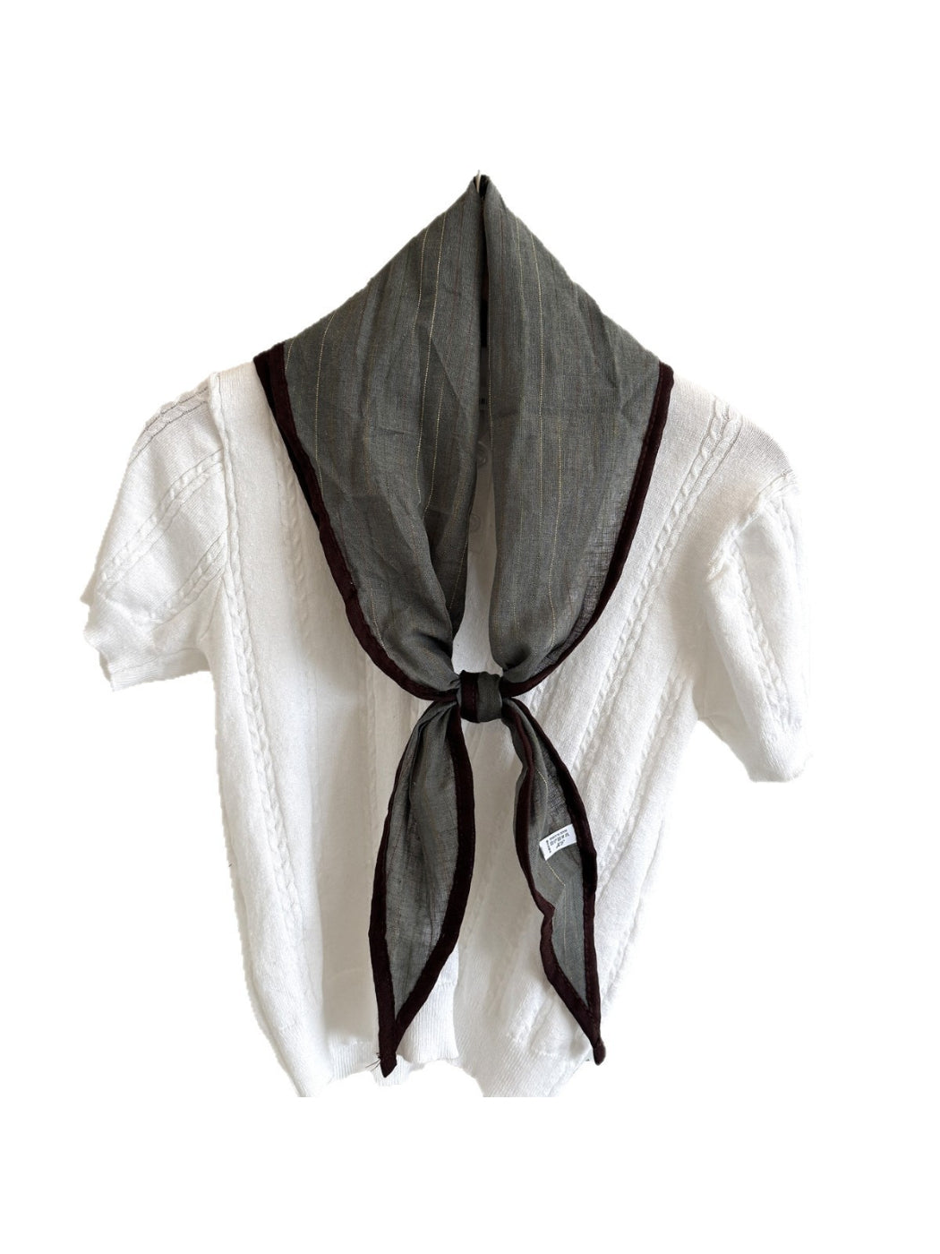 Scarvii - Contrast Edge Stripe Triangle Scarf