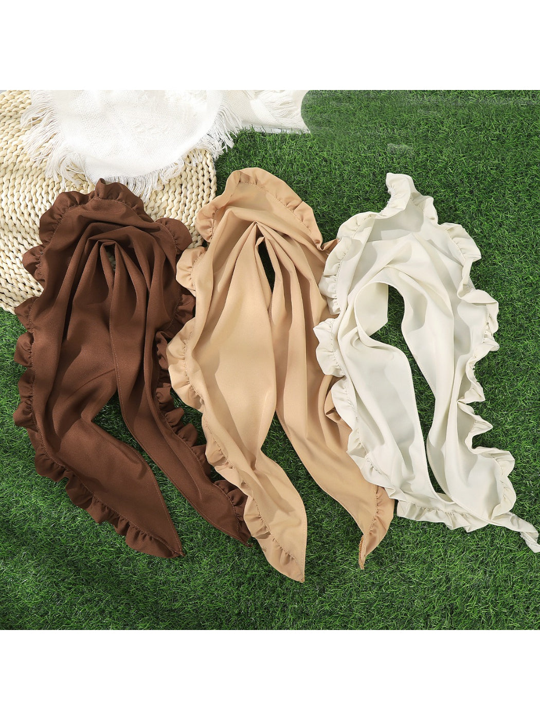 Scarvii Ruffle Edge Bandana Headband