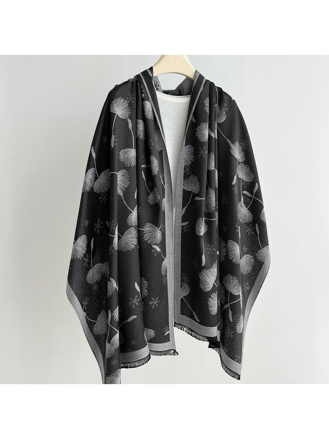 Scarvii - Elegant Dandelion Print Summer Wrap Scarf