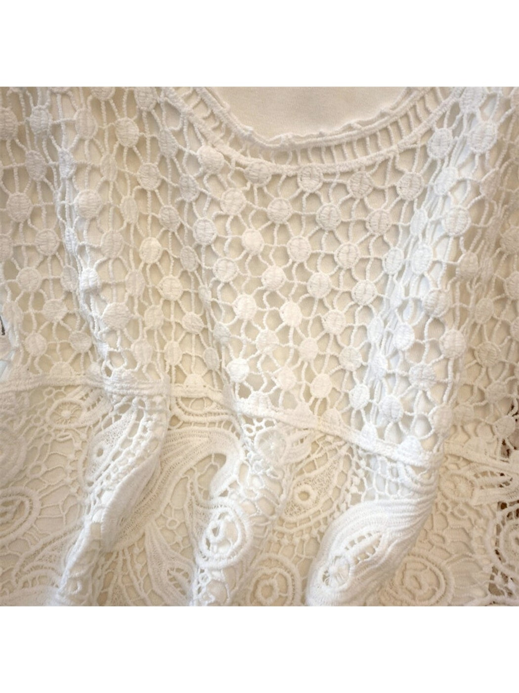 Crosa - Paisley and Geometric Hollow Out Knit Vest Top