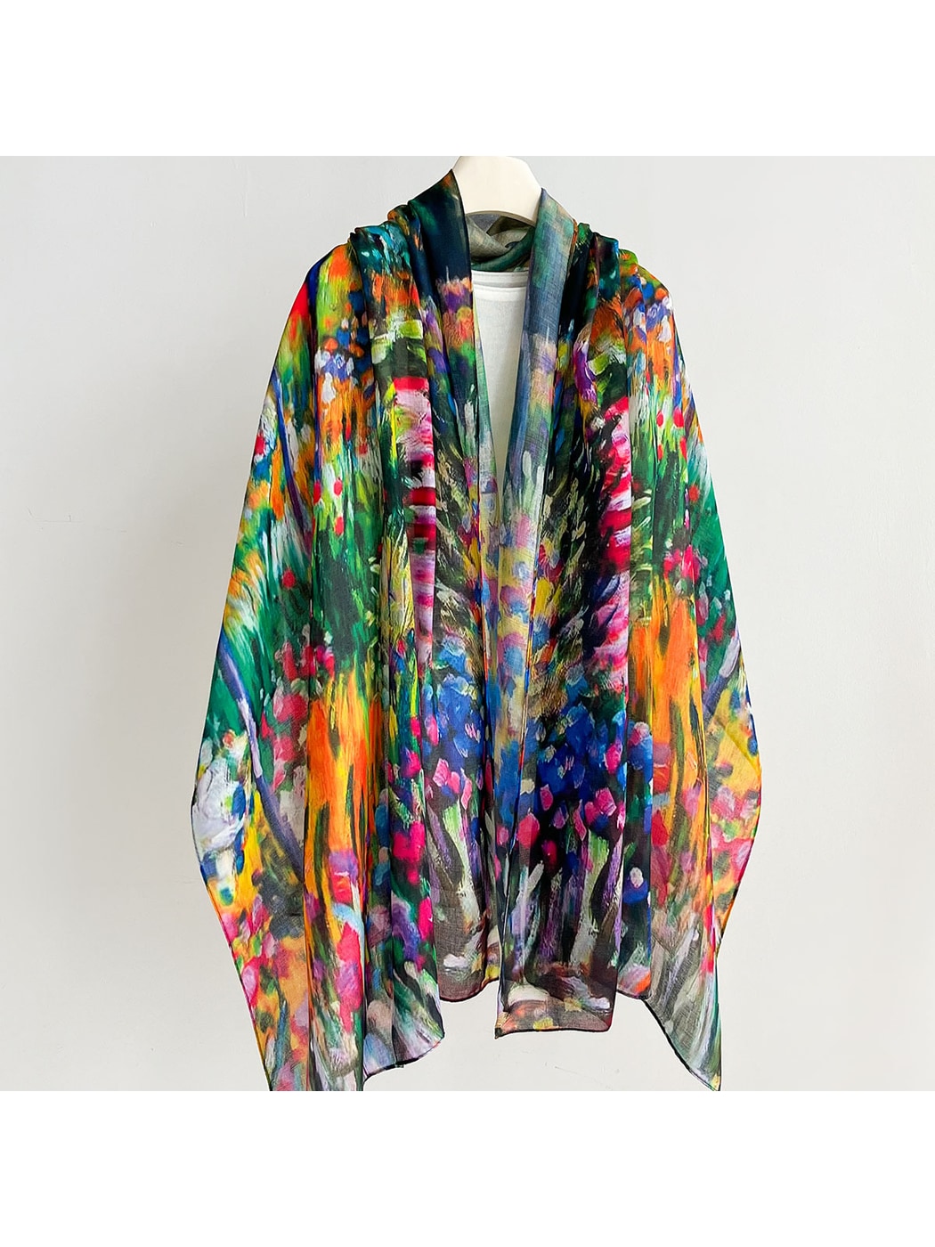 Scarvii - Vibrant Oil-Painting Style Abstract Scarf