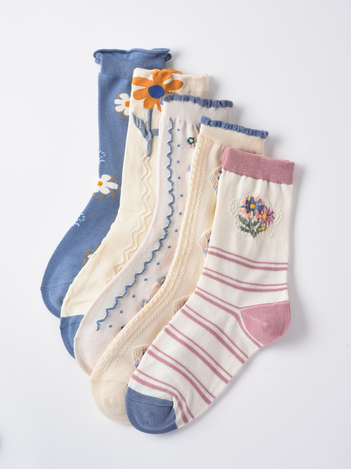 Rufia - Blossom Beauty 3D Floral Embellished Socks