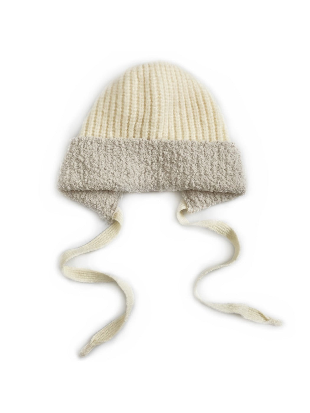 Haila - Knitted Beanie with Plush Trim & Earflaps