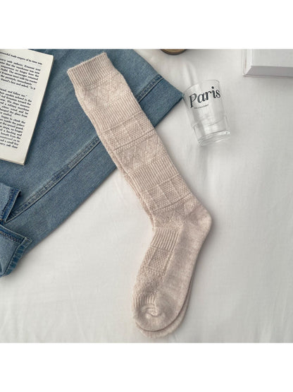 Rufia - Textured Knit Knee High Socks