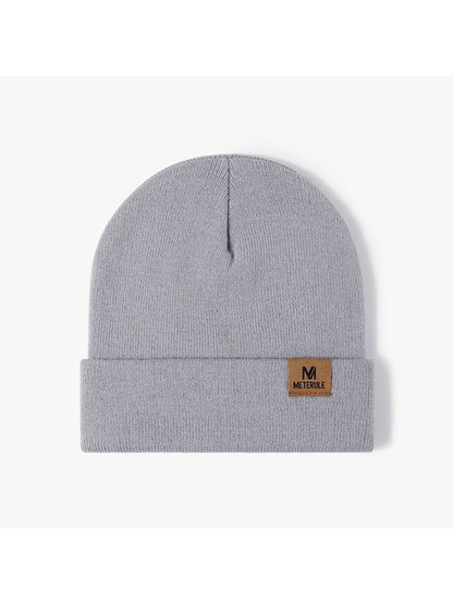 Haila - Letter Patch Cuffed Beanie