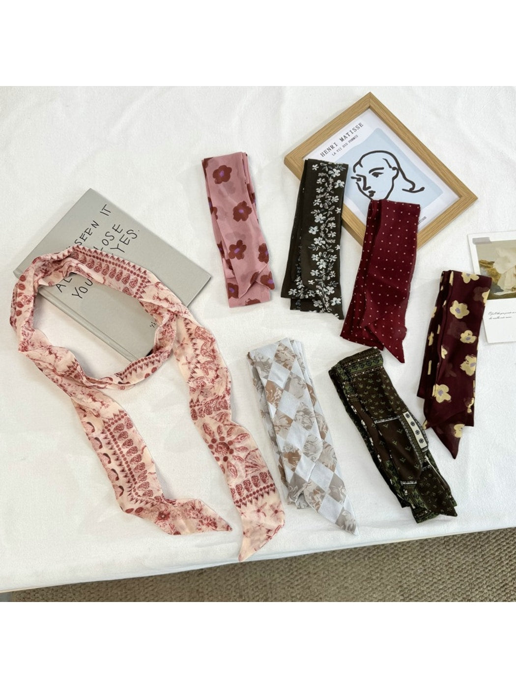 Scarvii - Boho Print Skinny Scarf
