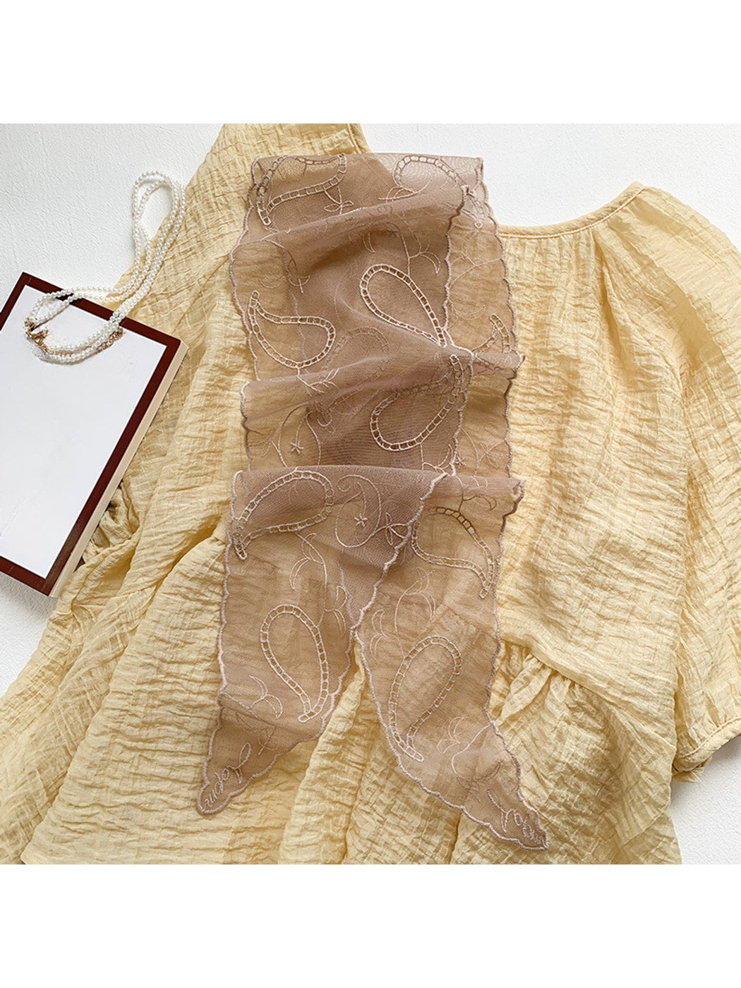 Scarvii - Long Narrow Lace Scarf