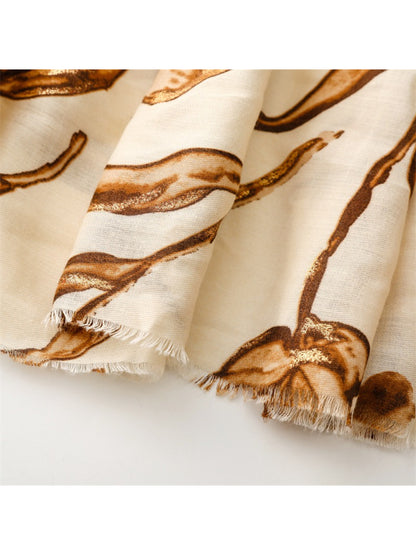 Scarvii - Abstract Tulip Sketch Print Scarf