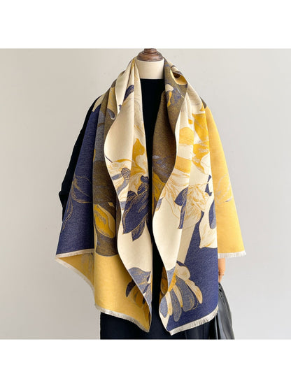 Scarvii - Reversible Camellia Jacquard Shawl